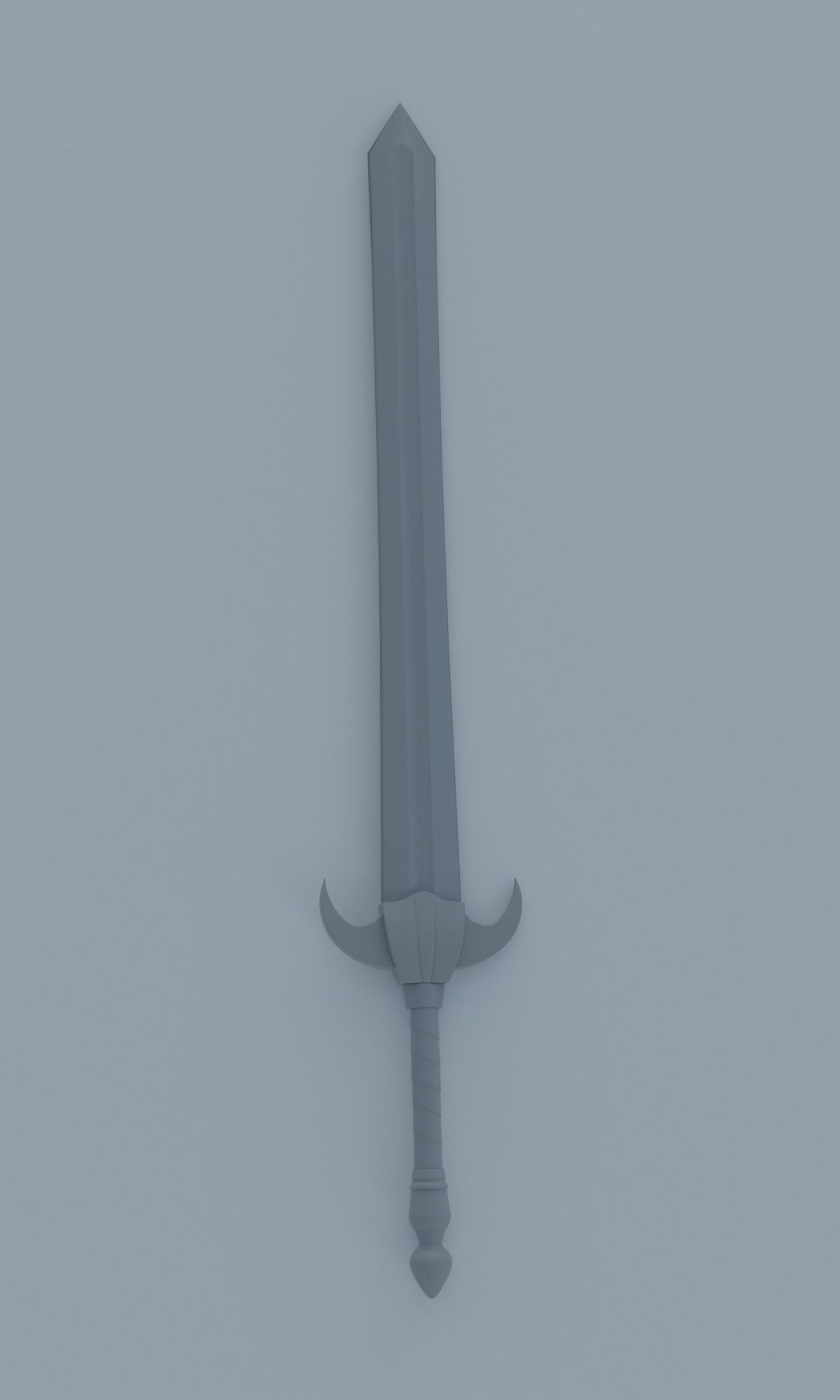 Fantasy sword low poly 3D model PBR weapon Low-poly 3D model_17