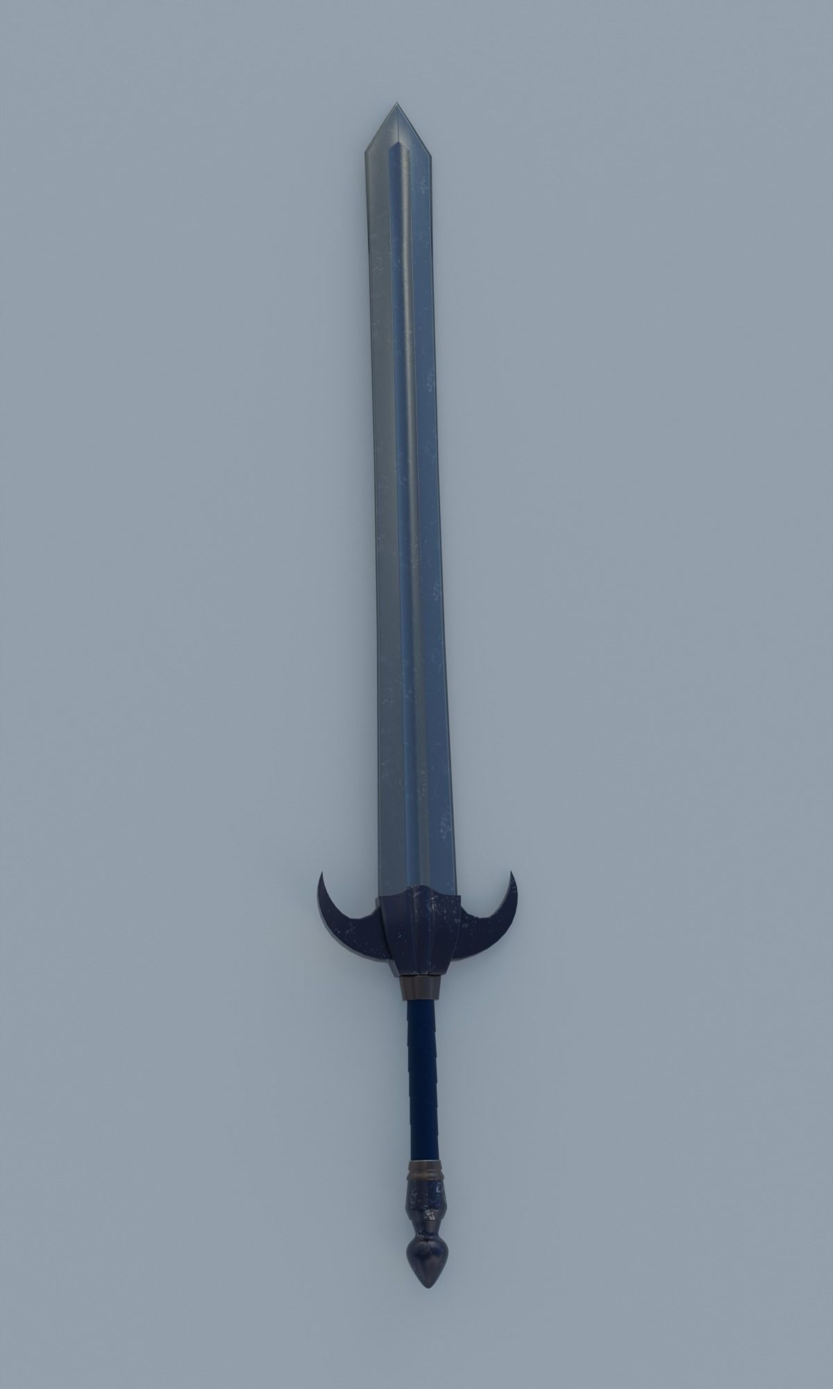 Fantasy sword low poly 3D model PBR weapon Low-poly 3D model_6