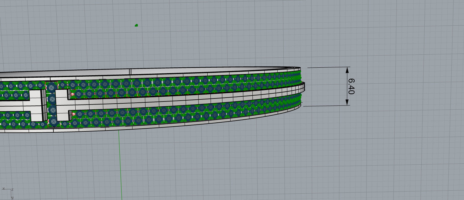 Tiffany bracelet  with diamonds 3D print model_2