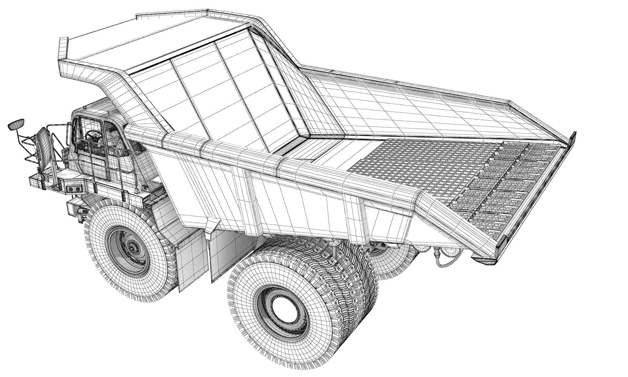 Off Highway Mining Dump Truck 3D model_16