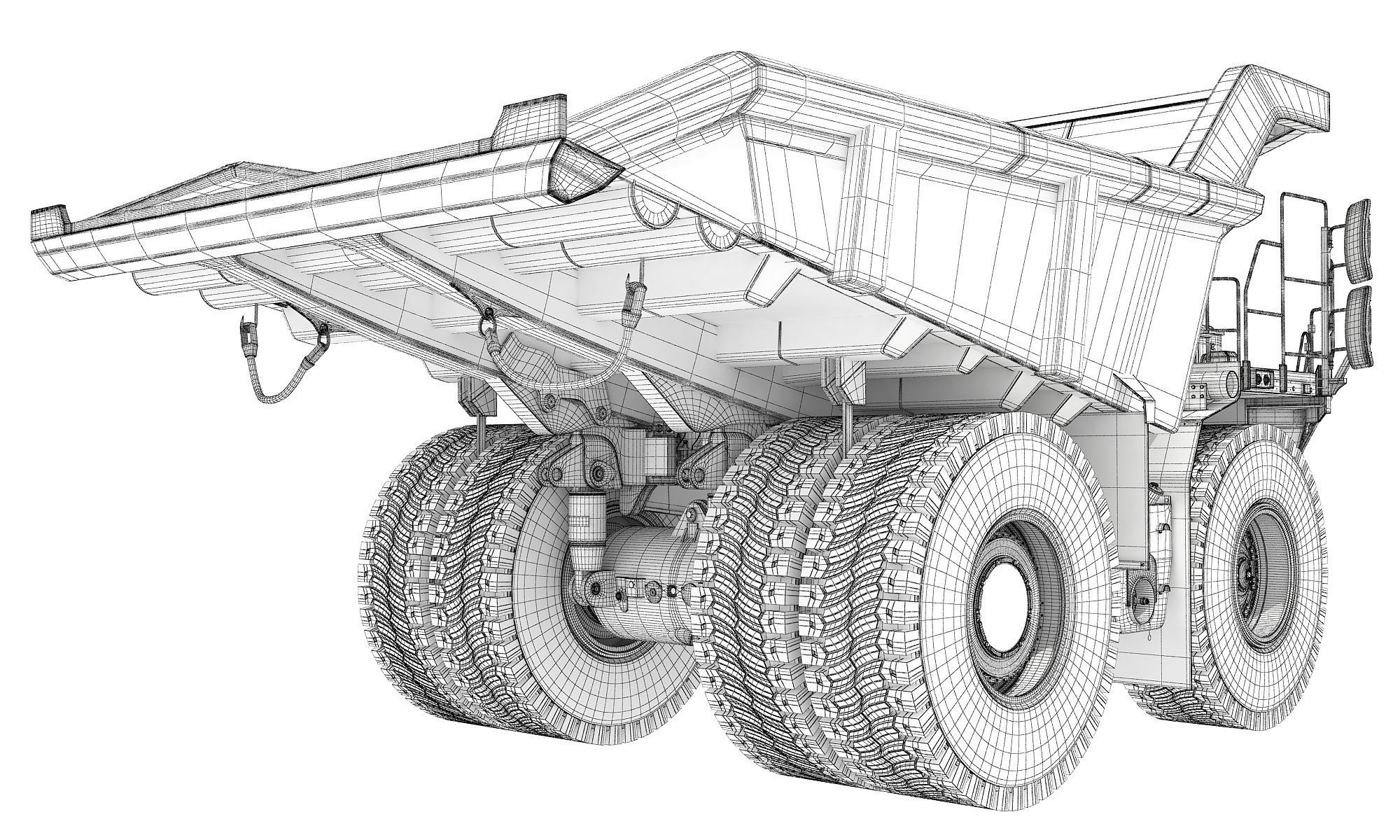 Off Highway Mining Dump Truck 3D model_17