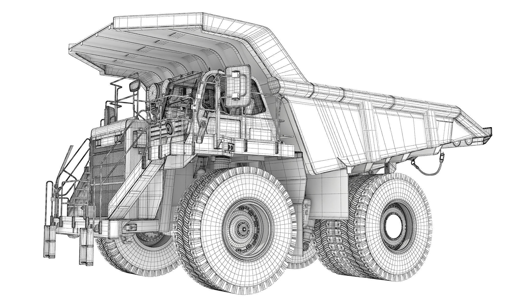 Off Highway Mining Dump Truck 3D model_15
