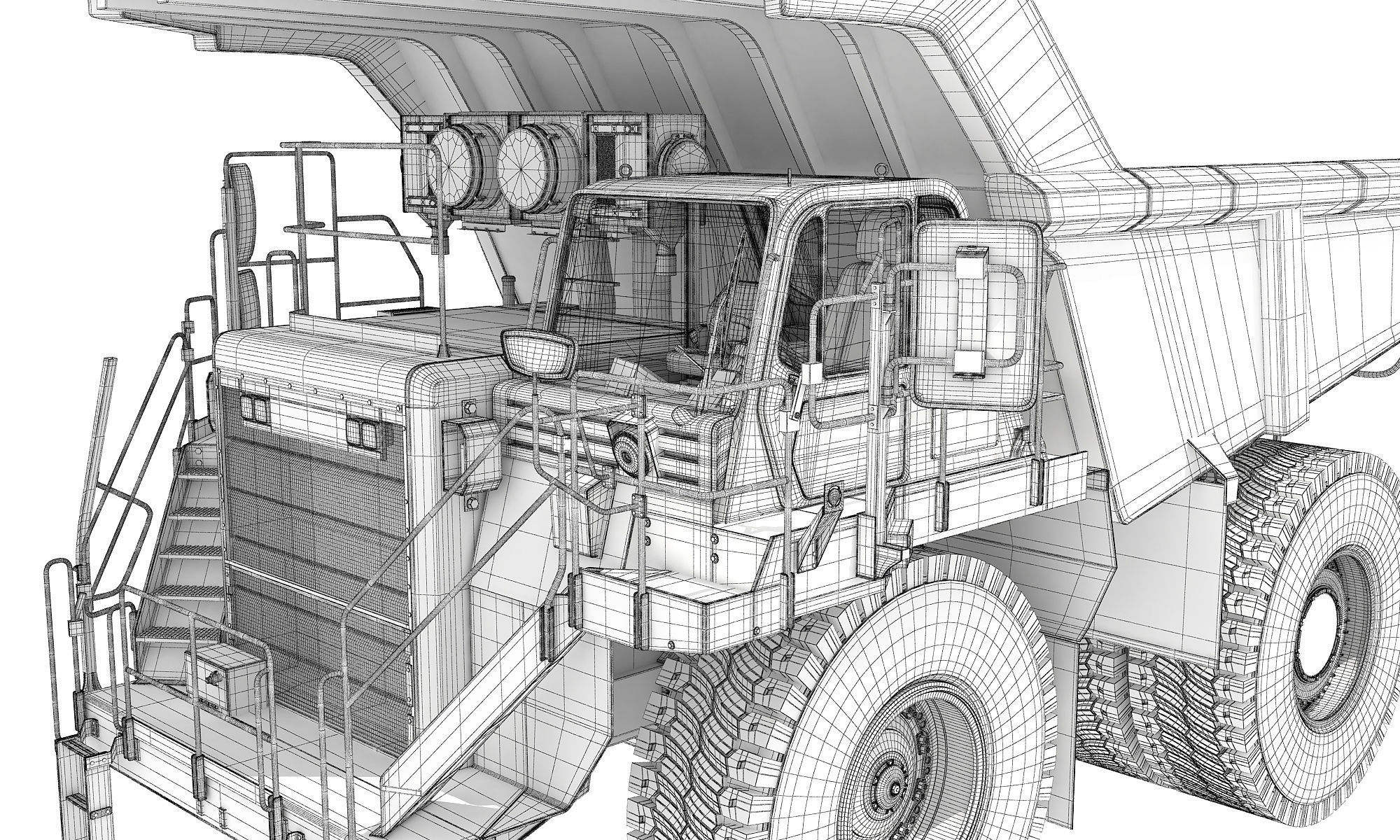 Off Highway Mining Dump Truck 3D model_19