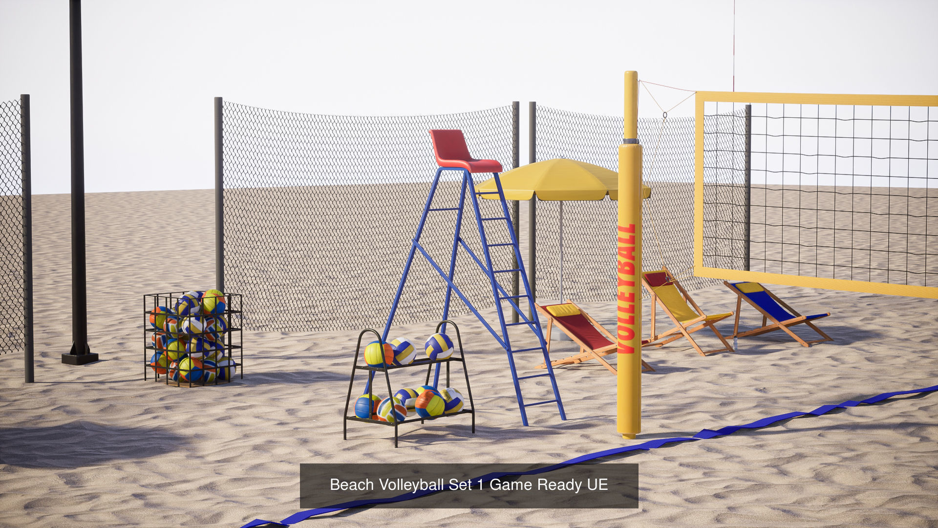 Sports playgrounds Game Ready UE 3D Model Collection_9