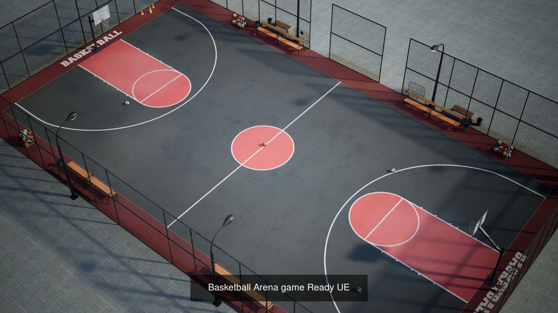 Sports playgrounds Game Ready UE 3D Model Collection_7