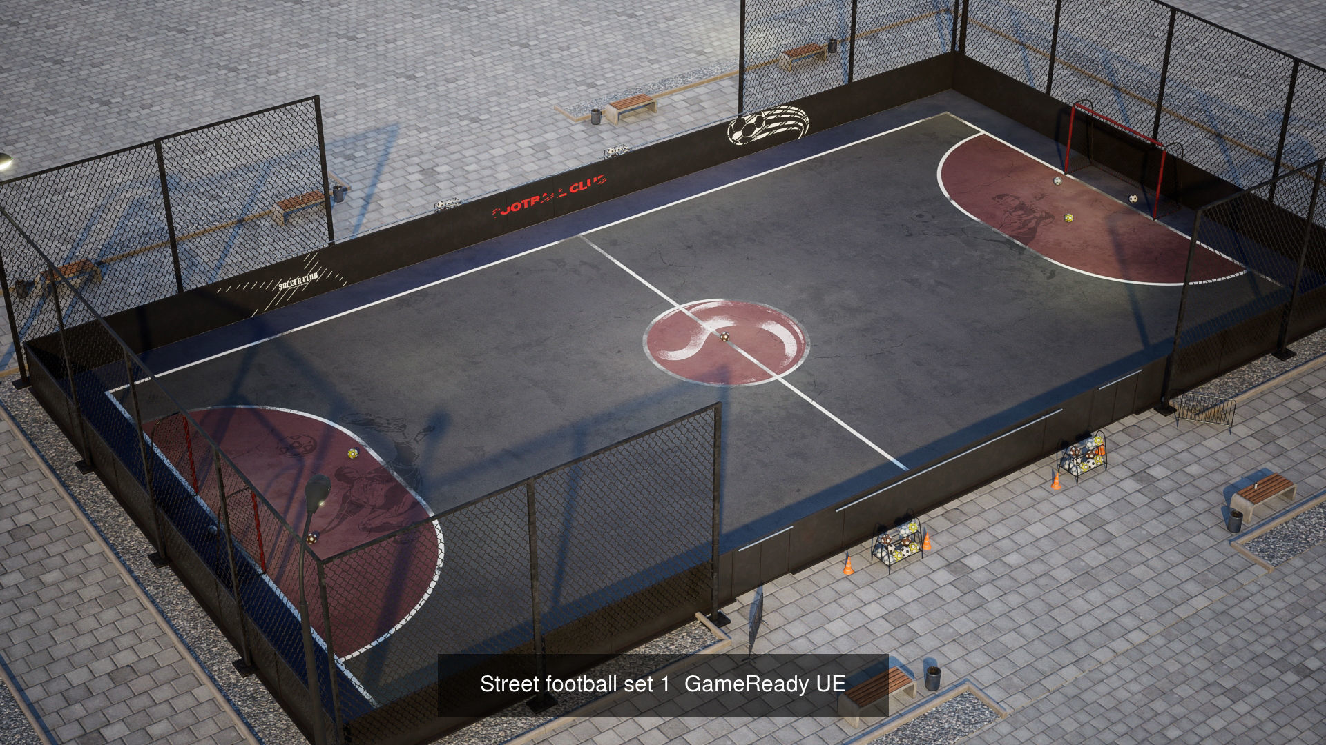 Sports playgrounds Game Ready UE 3D Model Collection_8