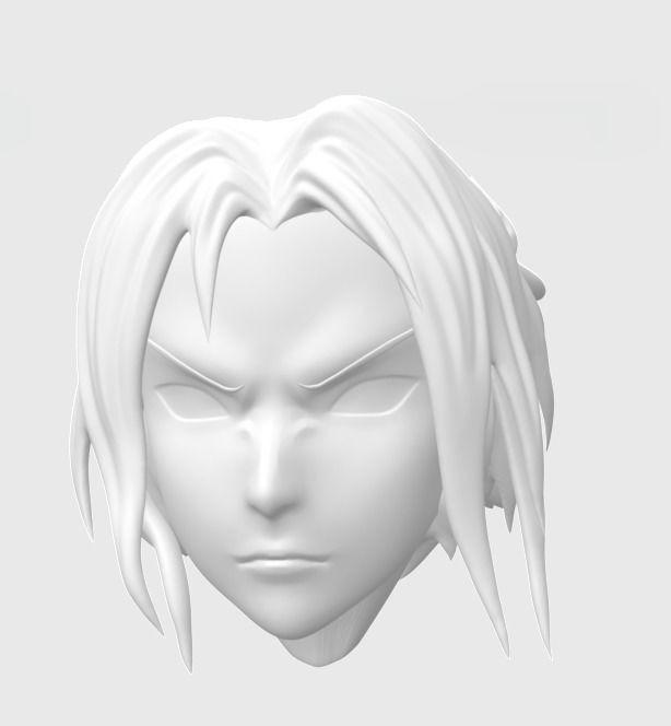 Sasuke Uchiha Bust stl 3D print model_3