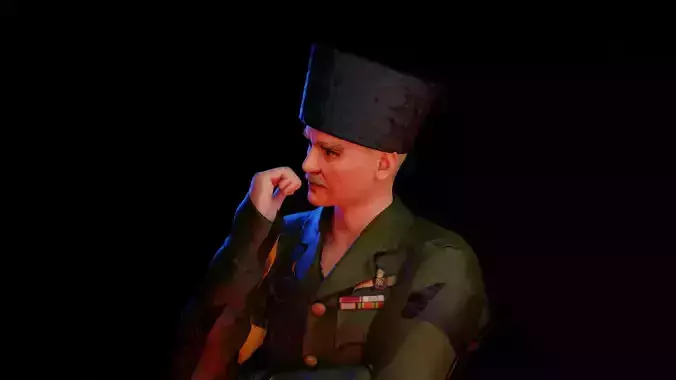 Ataturk character 3D model