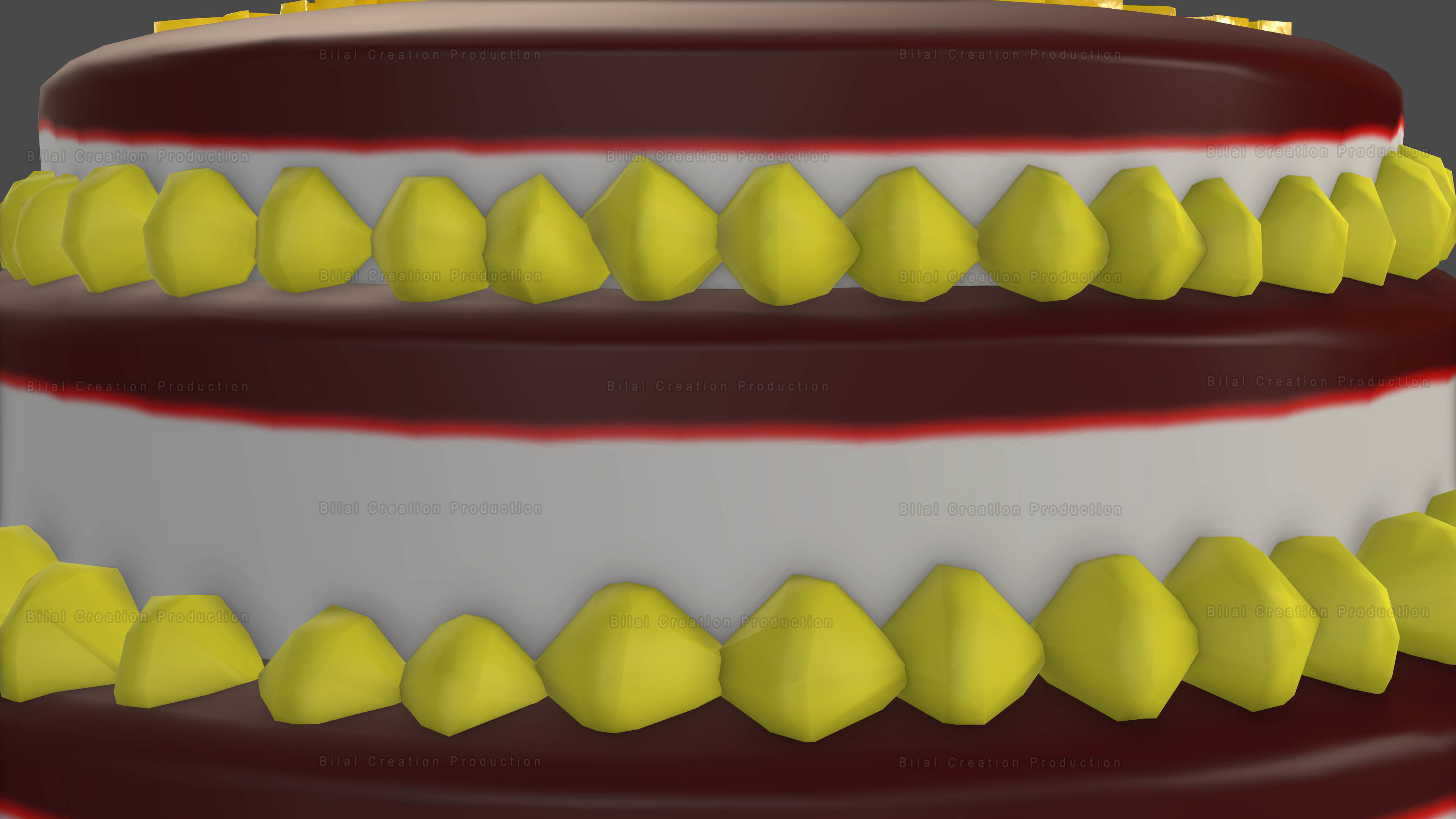 Marriage Anniversary Cake FREE Low-poly 3D model_11