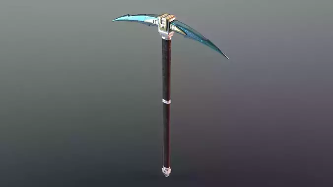 Pickaxe - Adamantite Low-poly 3D model