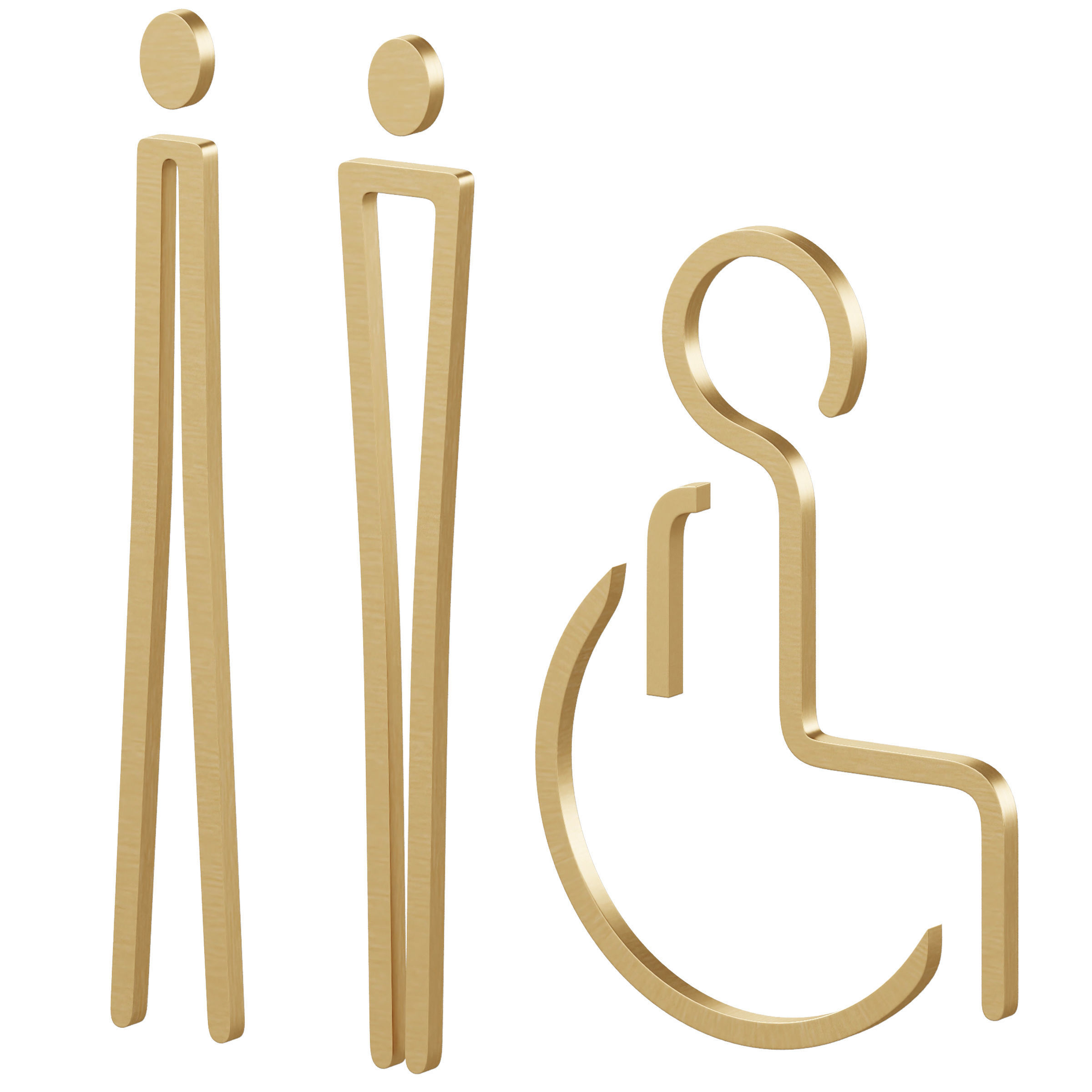 Restroom Directional Door Signs 3D model_2