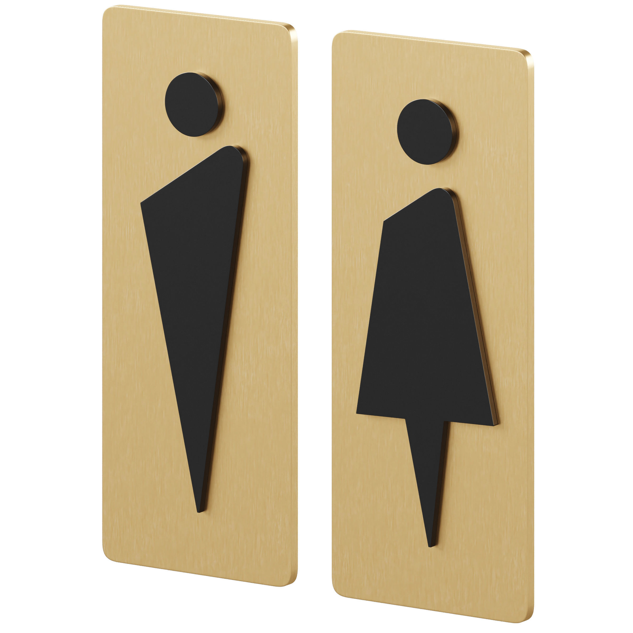 Restroom Directional Door Signs 3D model_5