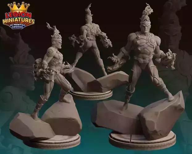 MARVEL CRISIS PROTOCOL FIRESTORM PRESUPPORTED INCLUDED 3D print