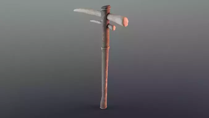 Pickaxe - Bone Low-poly 3D model