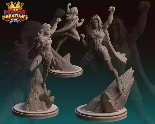 MARVEL CRISIS PROTOCOL SUPERWOMAN PRESUPPORTED INCLUDED 3D print 3D print model