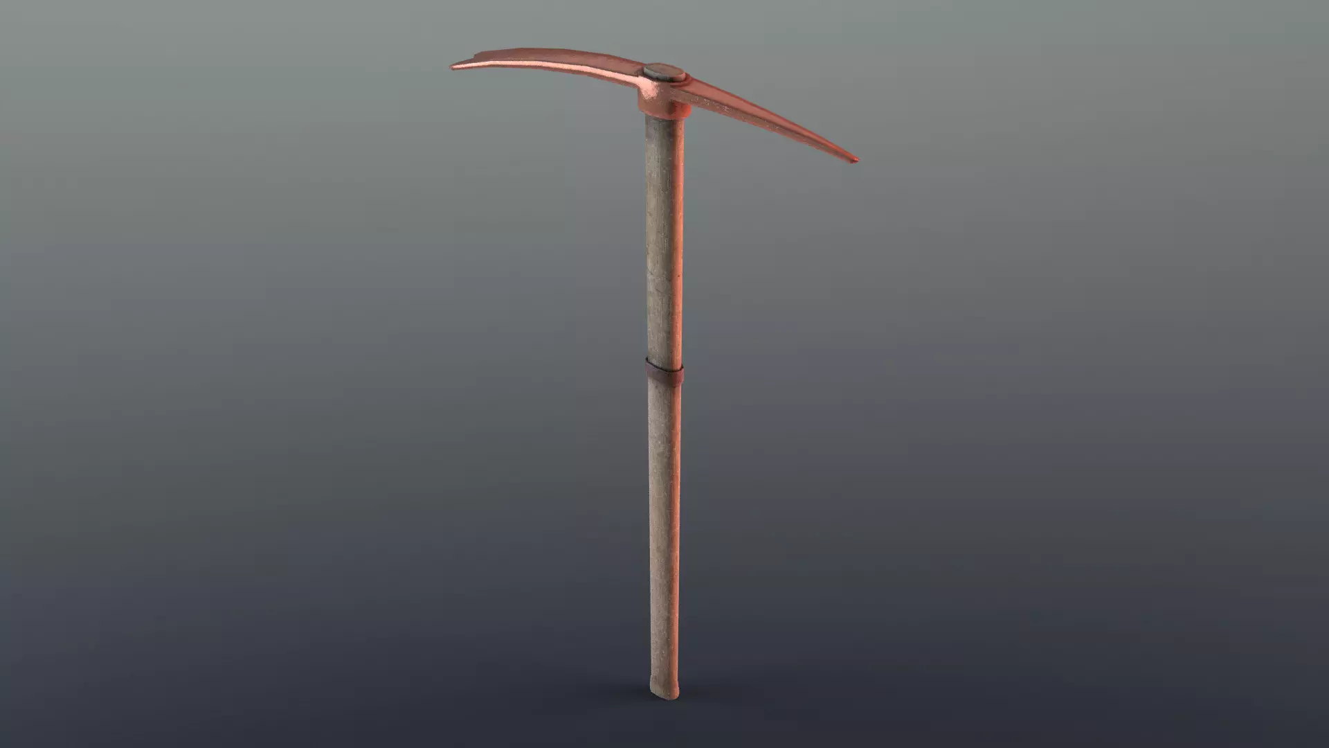 Pickaxe - Copper Low-poly 3D model