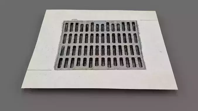 Manhole drain cover raw scan 3D model