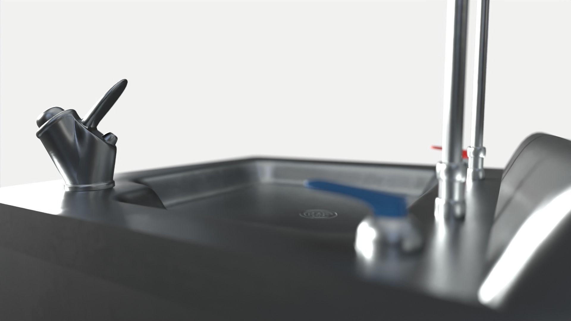 Public Water Dispenser Low-poly 3D model_8