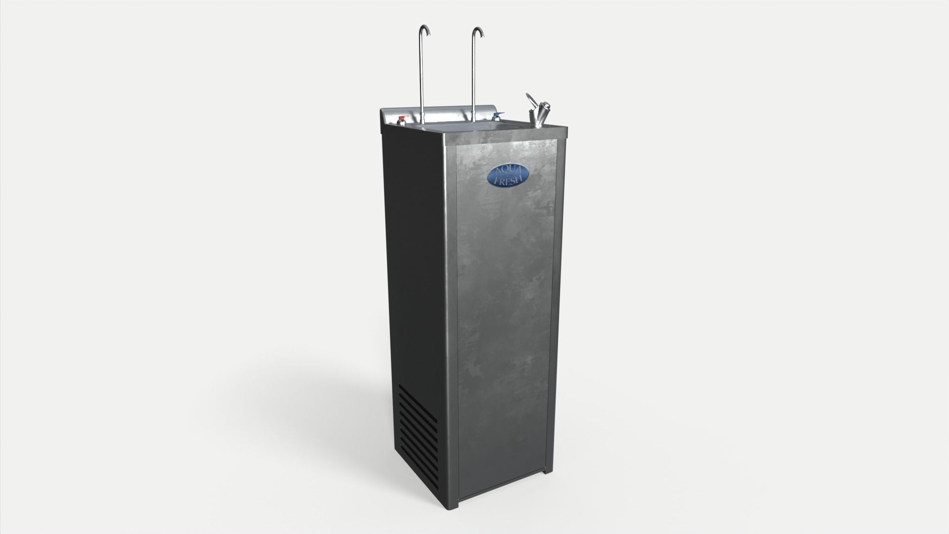 Public Water Dispenser Low-poly 3D model_3