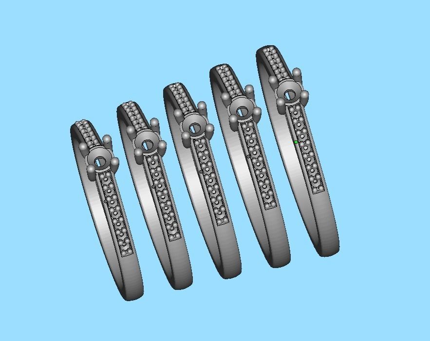 Engagement solitaire 4 prong ring 3mm main stone 3dmodel 3D print model_18