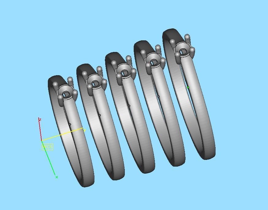 Engagement solitaire 4 prong ring 3mm main stone 3dmodel 3D print model_17