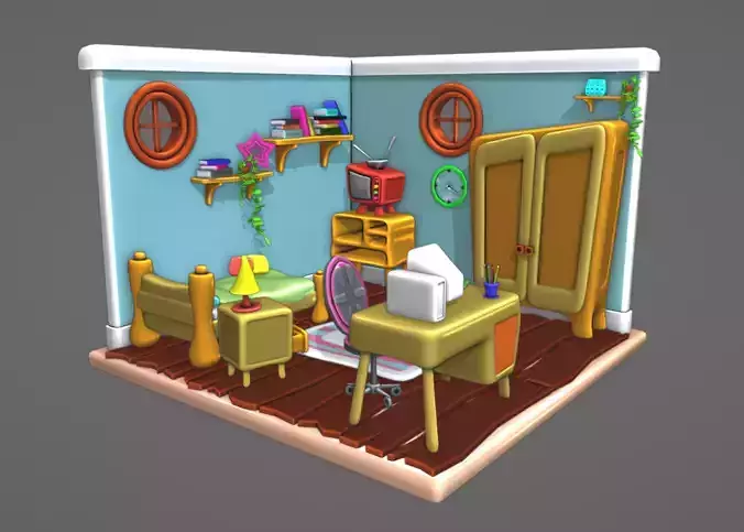 3D Fantasy Kids Bedroom