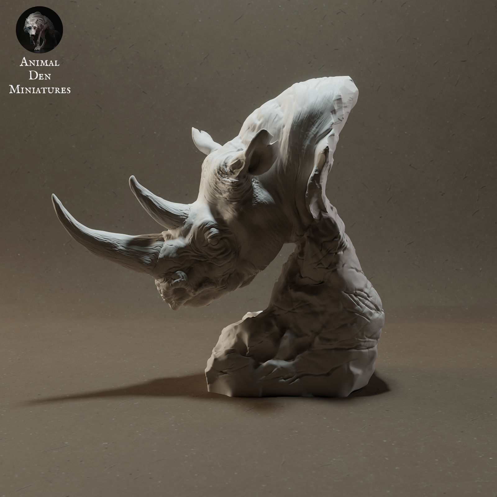 Rhino Bust 3D print model_2