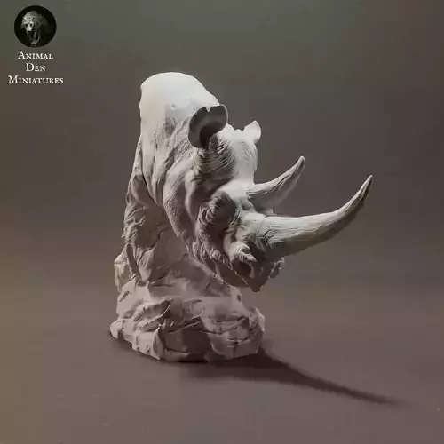 Rhino Bust 3D print model
