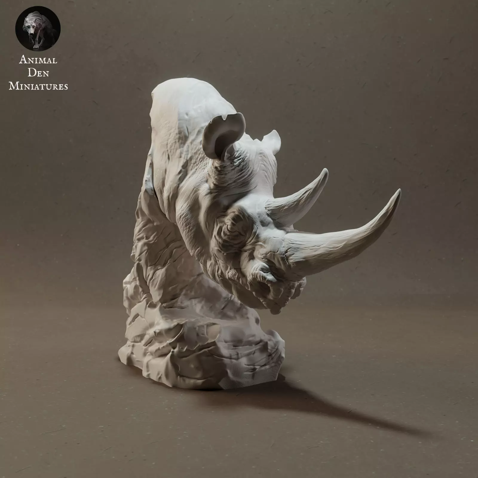 Rhino Bust 3D print model_0