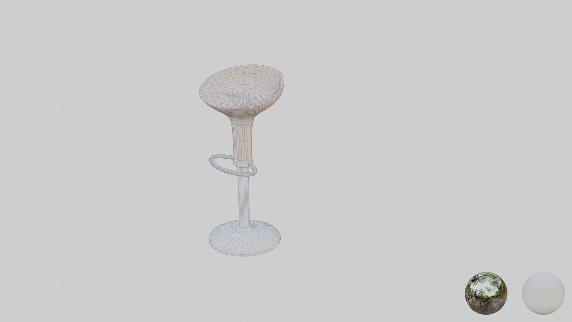 High Dining Chair 3D model_2