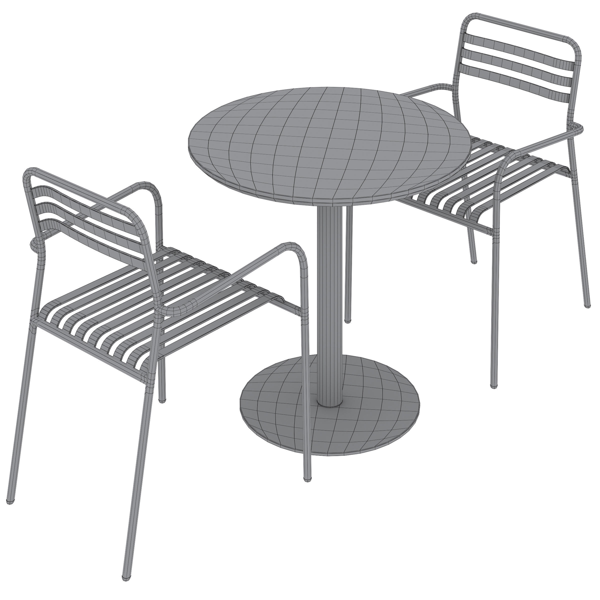 Armchair MANNI by LA REDOUTE and Dining table Calgary by Cosmo 3D model_4