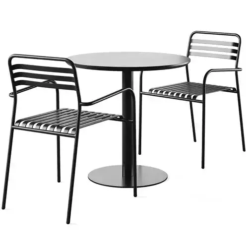 Armchair MANNI by LA REDOUTE and Dining table Calgary by Cosmo 3D model