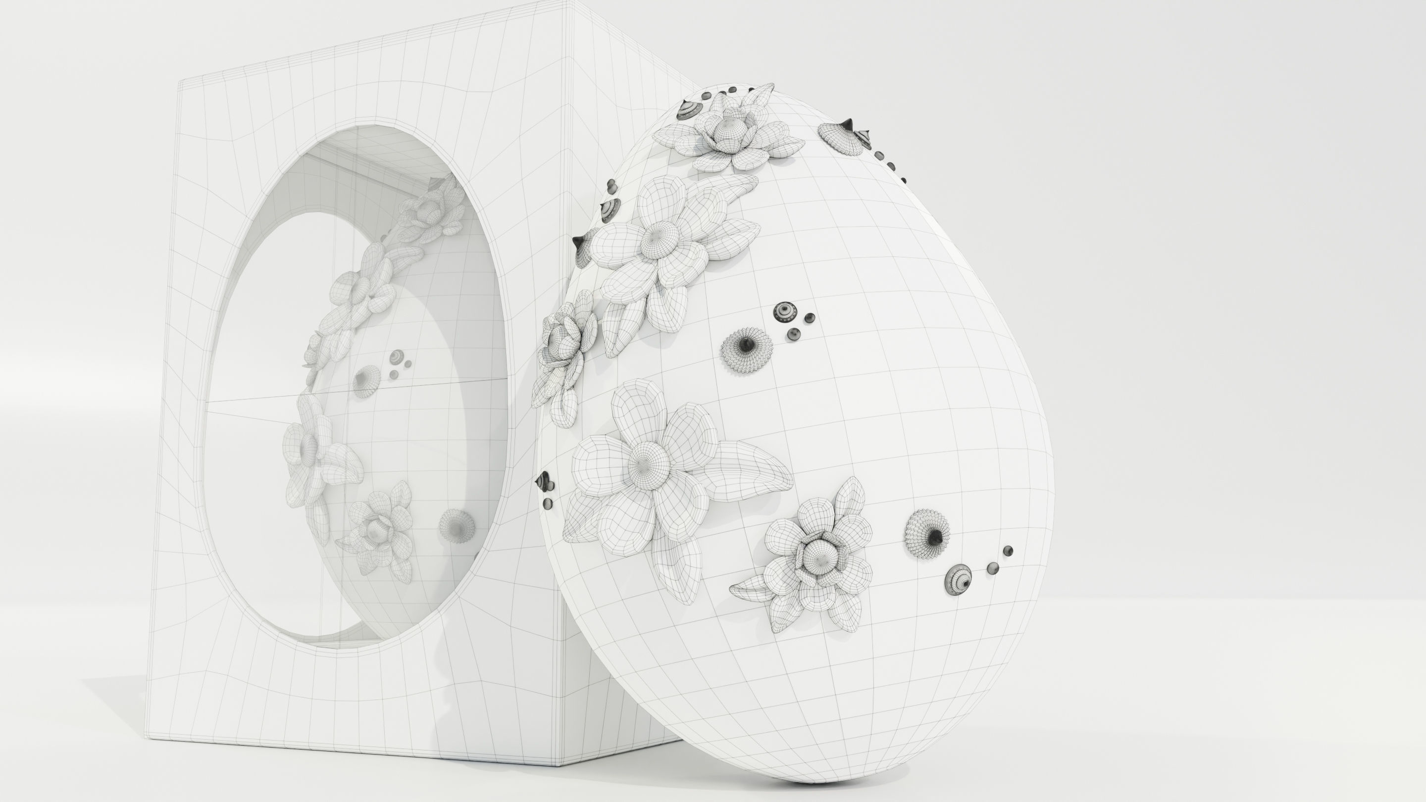 Decorated Easter Egg 3D model_18