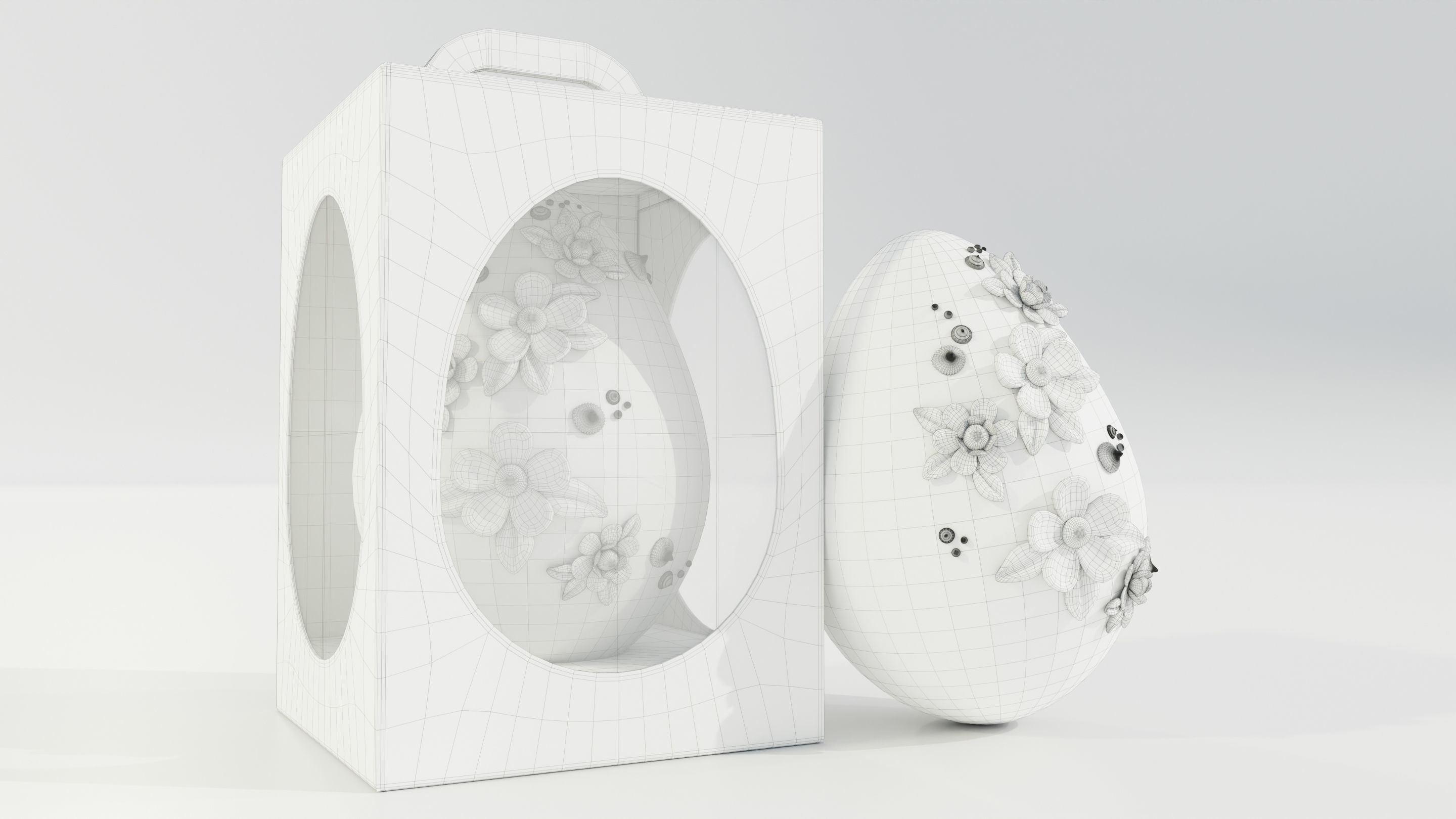 Decorated Easter Egg 3D model_17