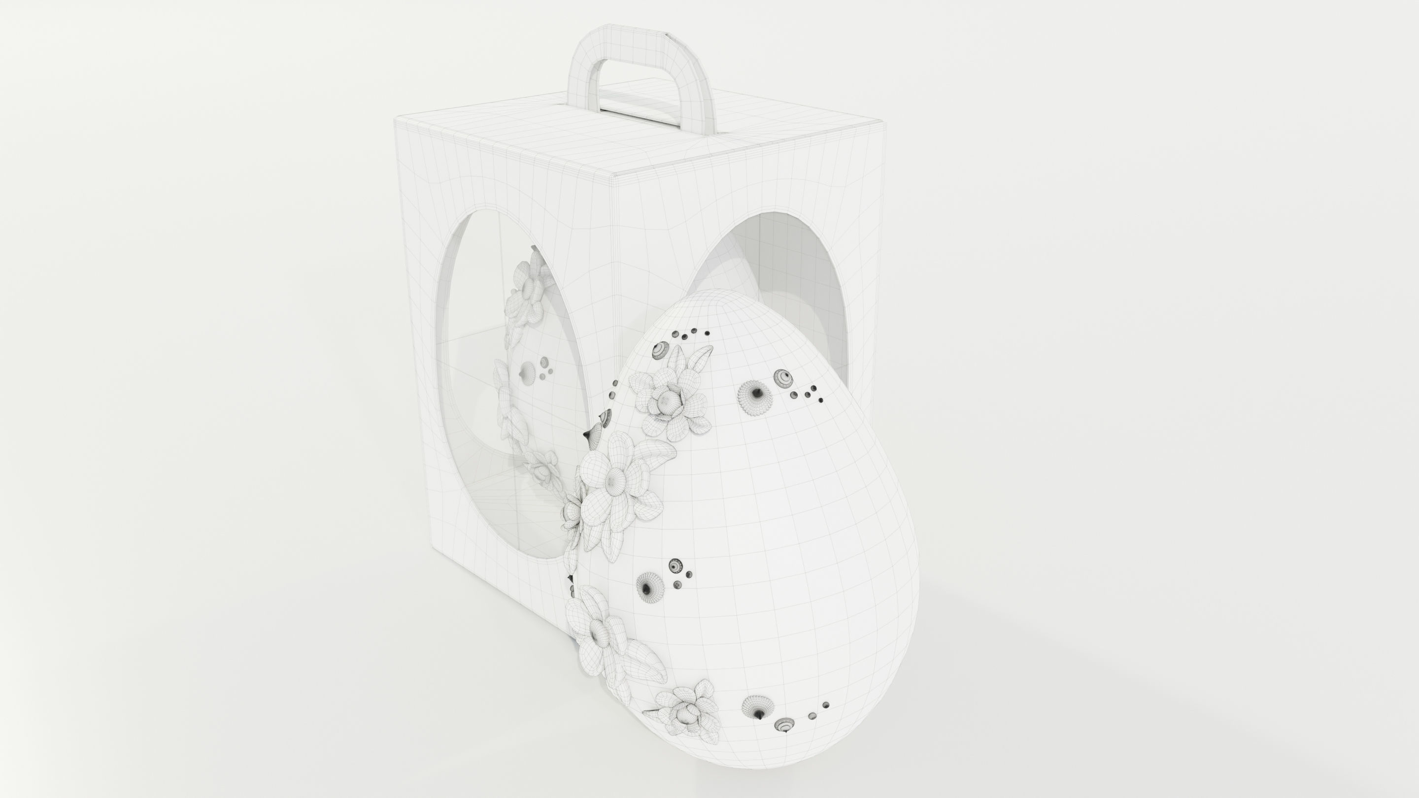 Decorated Easter Egg 3D model_13