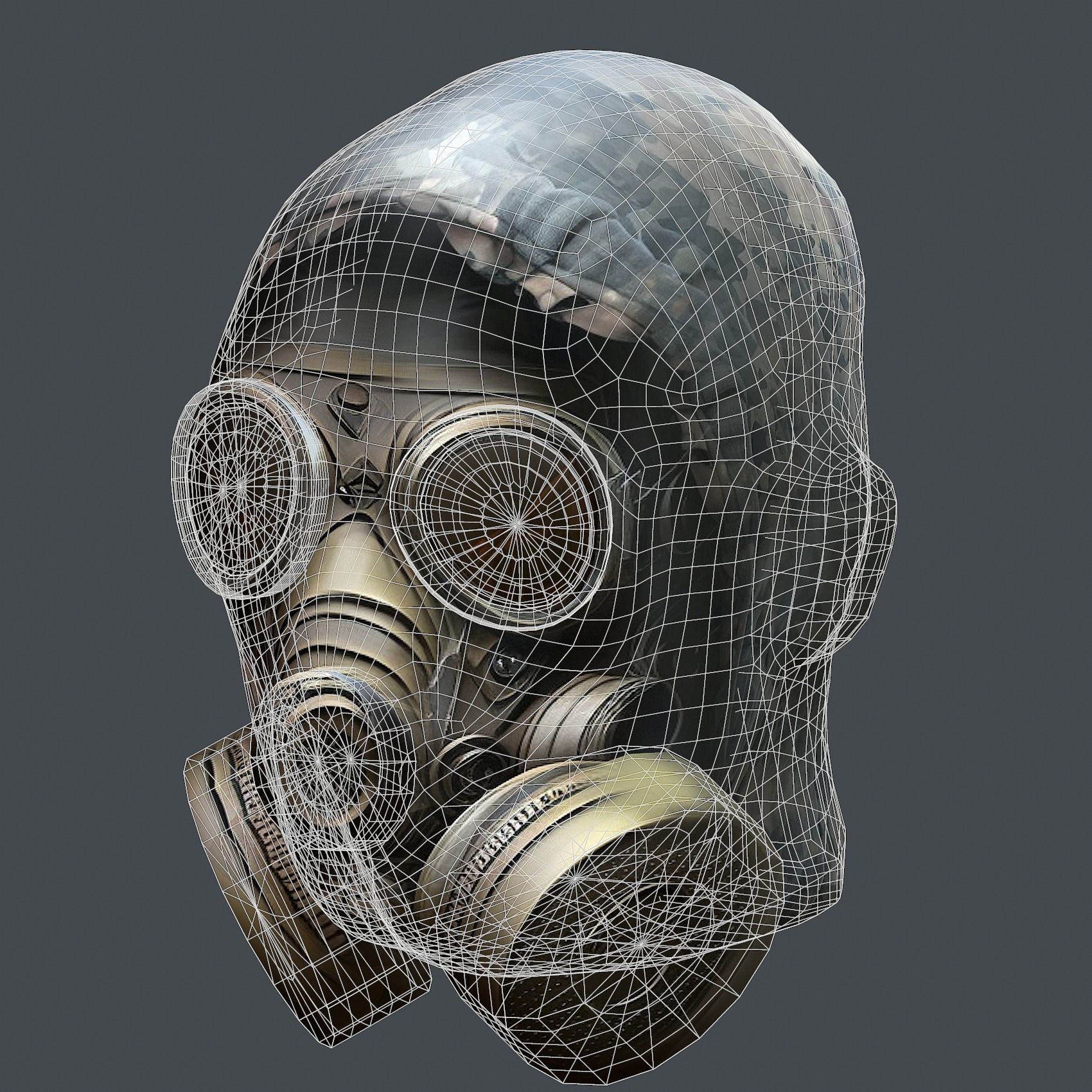 Helmet 3d model military combat Military Low-poly Low-poly 3D model_9