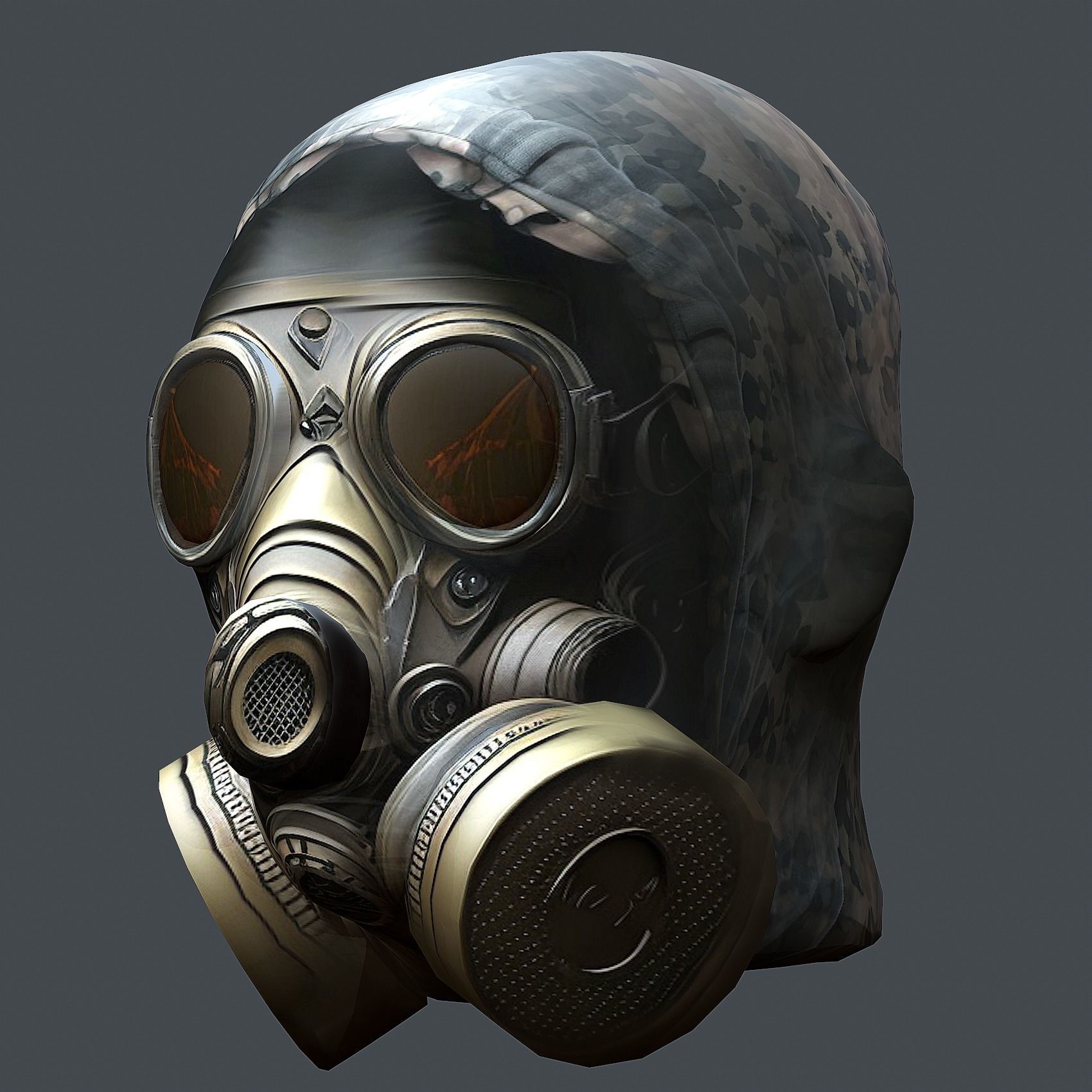 Helmet 3d model military combat Military Low-poly Low-poly 3D model_3