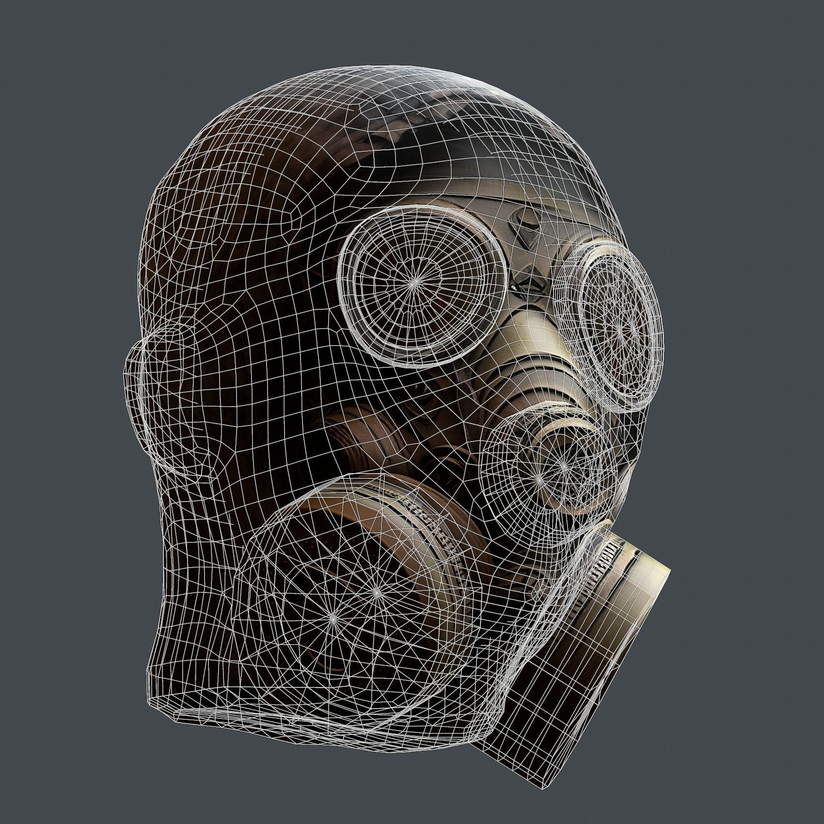 Helmet 3d model military combat Military Low-poly Low-poly 3D model_10