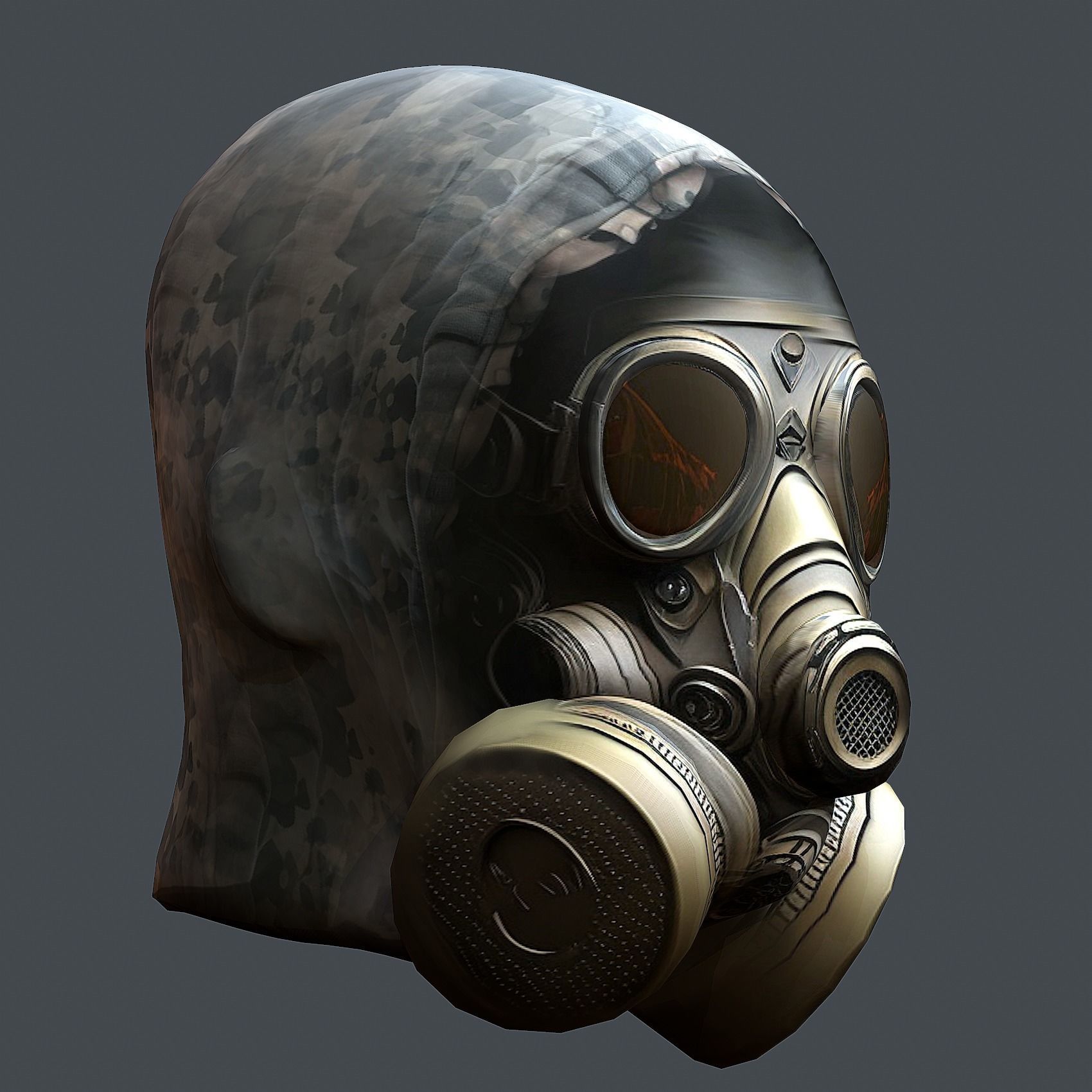 Helmet 3d model military combat Military Low-poly Low-poly 3D model_6