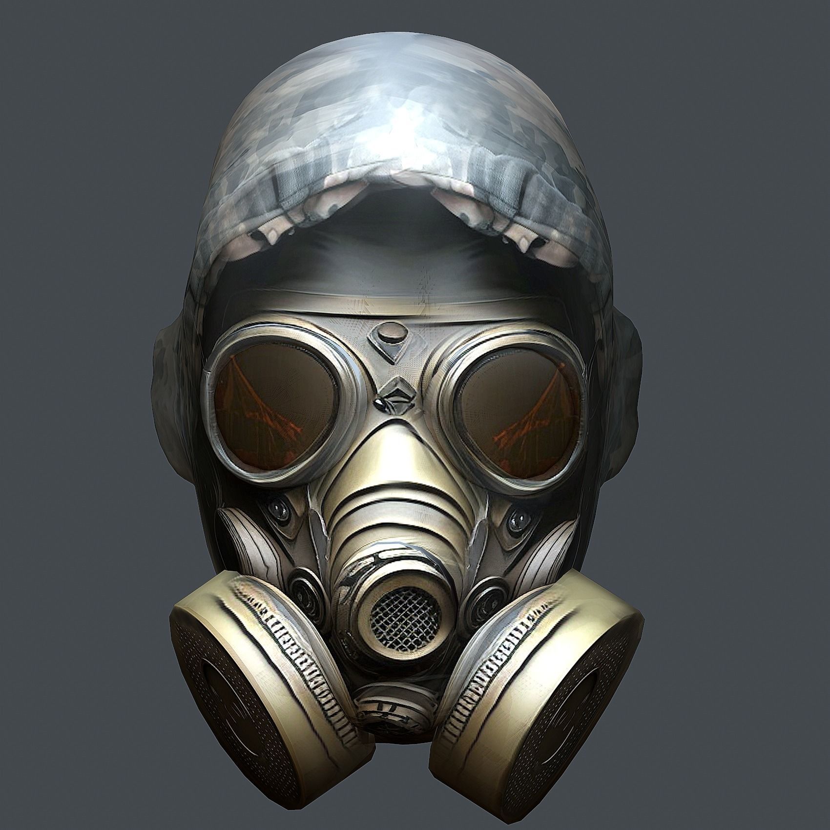 Helmet 3d model military combat Military Low-poly Low-poly 3D model_4