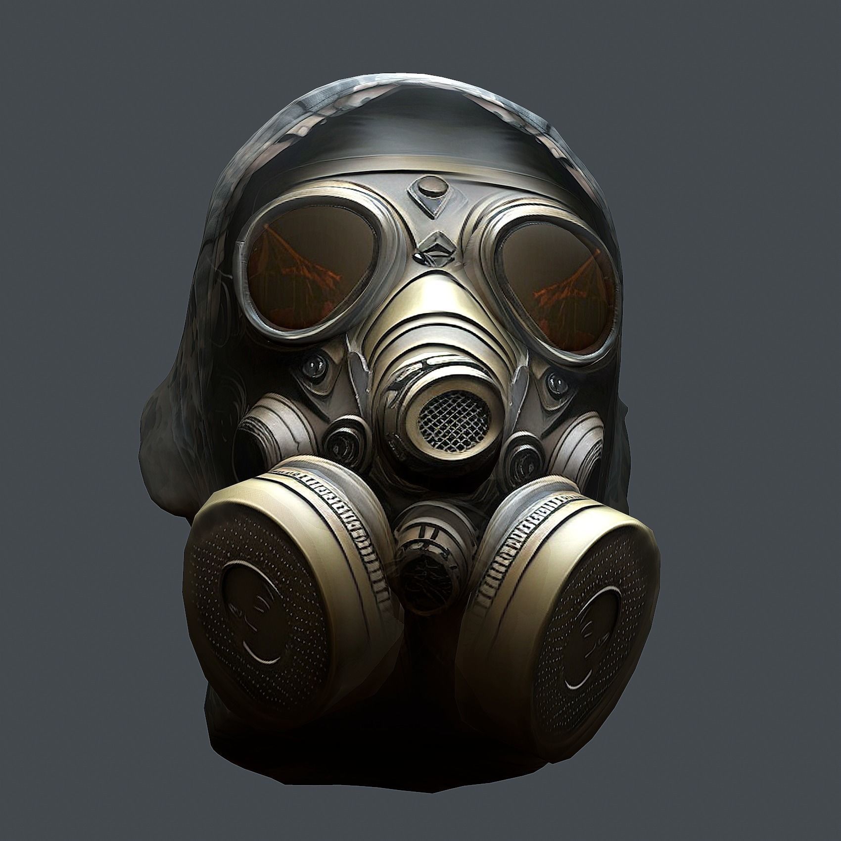 Helmet 3d model military combat Military Low-poly Low-poly 3D model_5