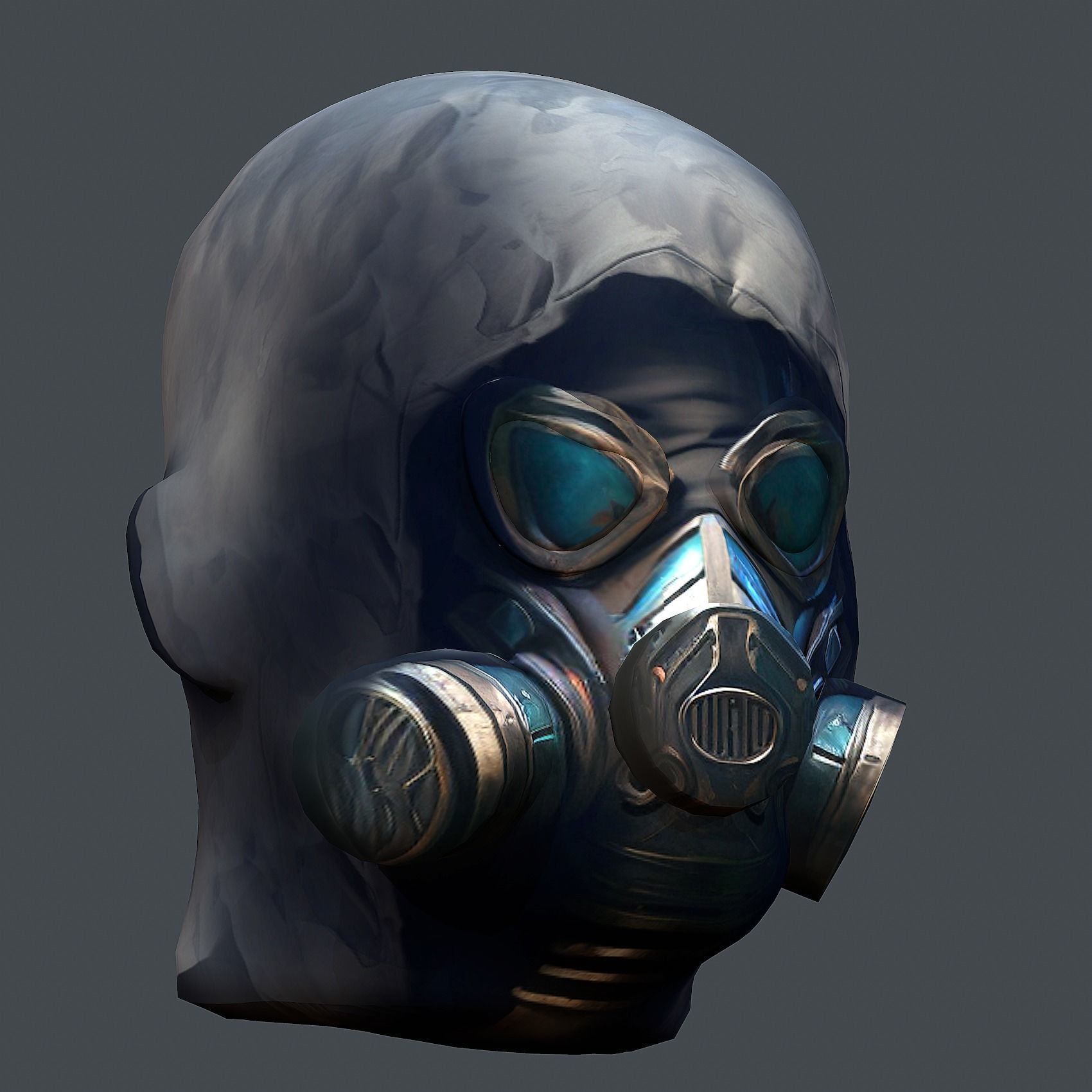 Helmet 3d model military combat Military Low-poly Low-poly 3D model_2