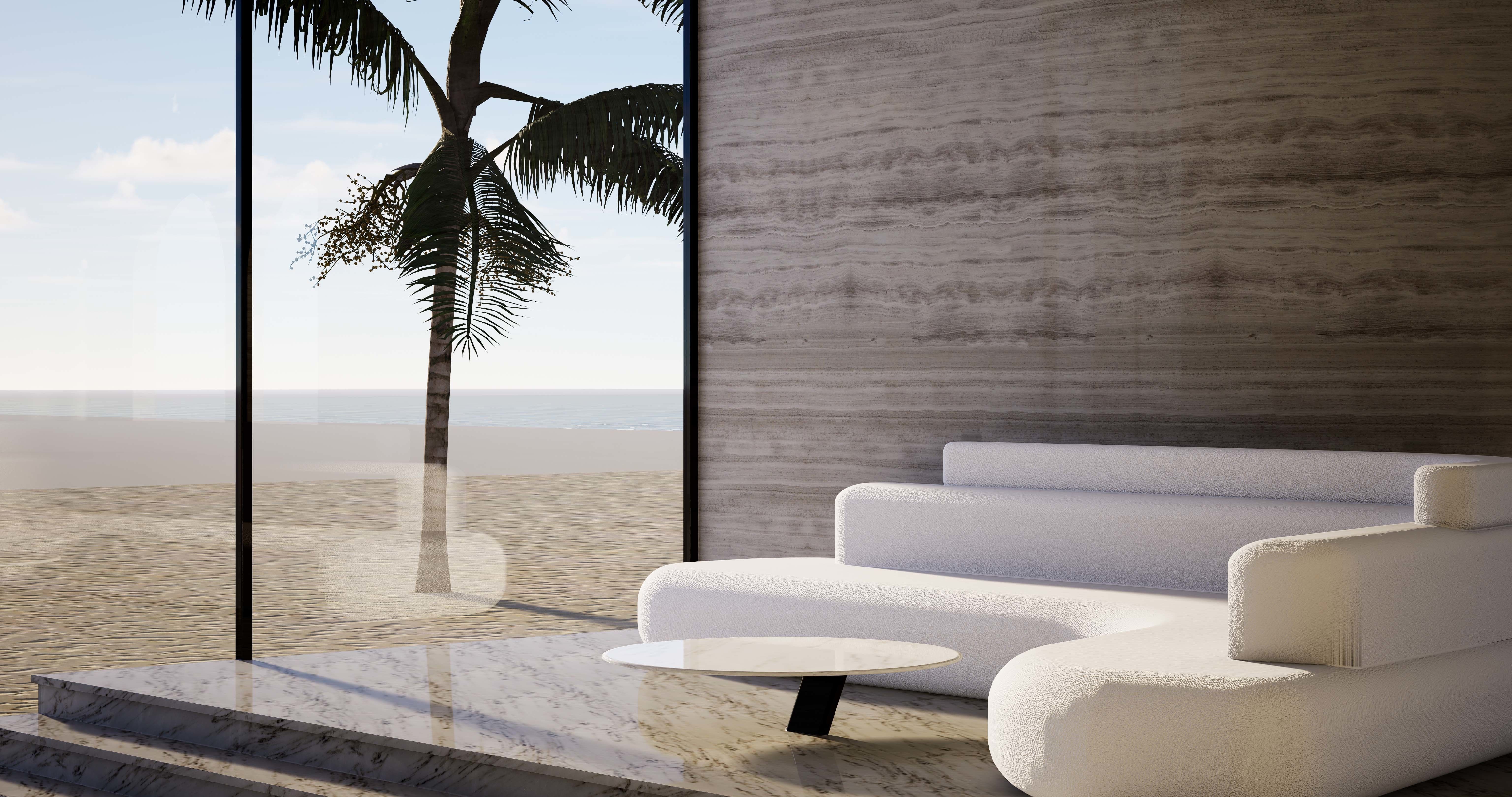 curved sofa 3d model Low-poly 3D model_4