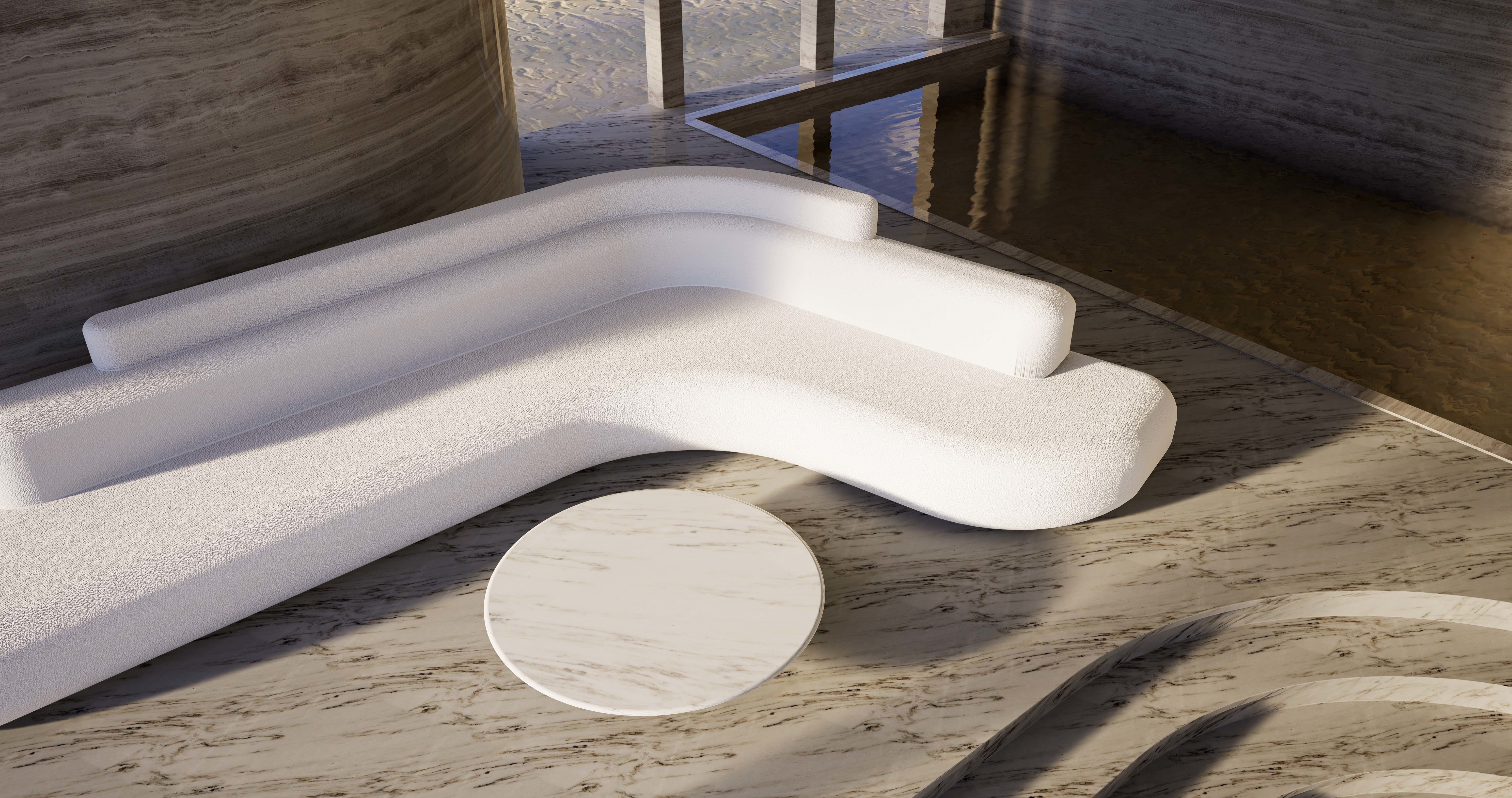 curved sofa 3d model Low-poly 3D model_1