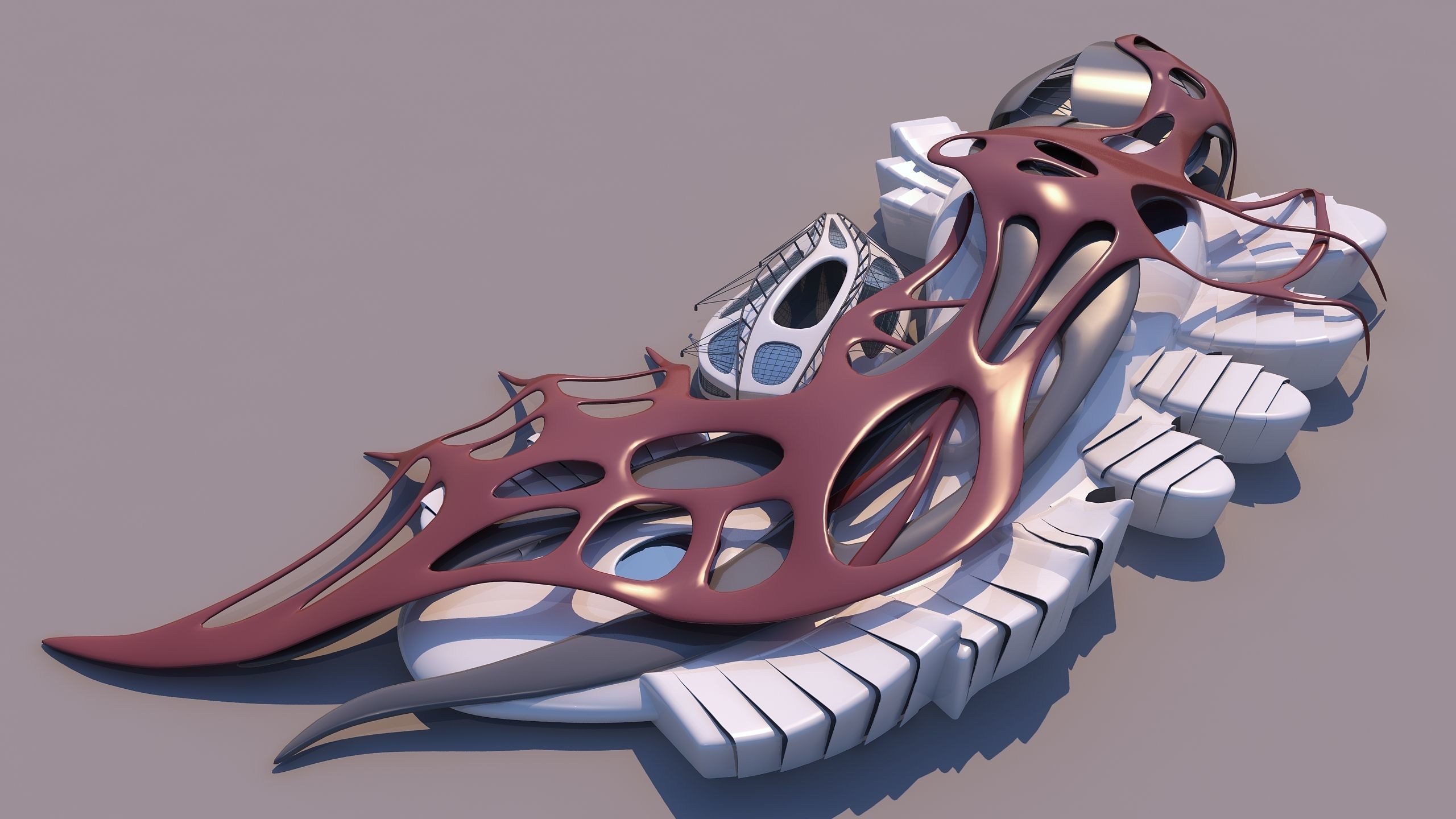 0121 - Organic Building 3D model_4