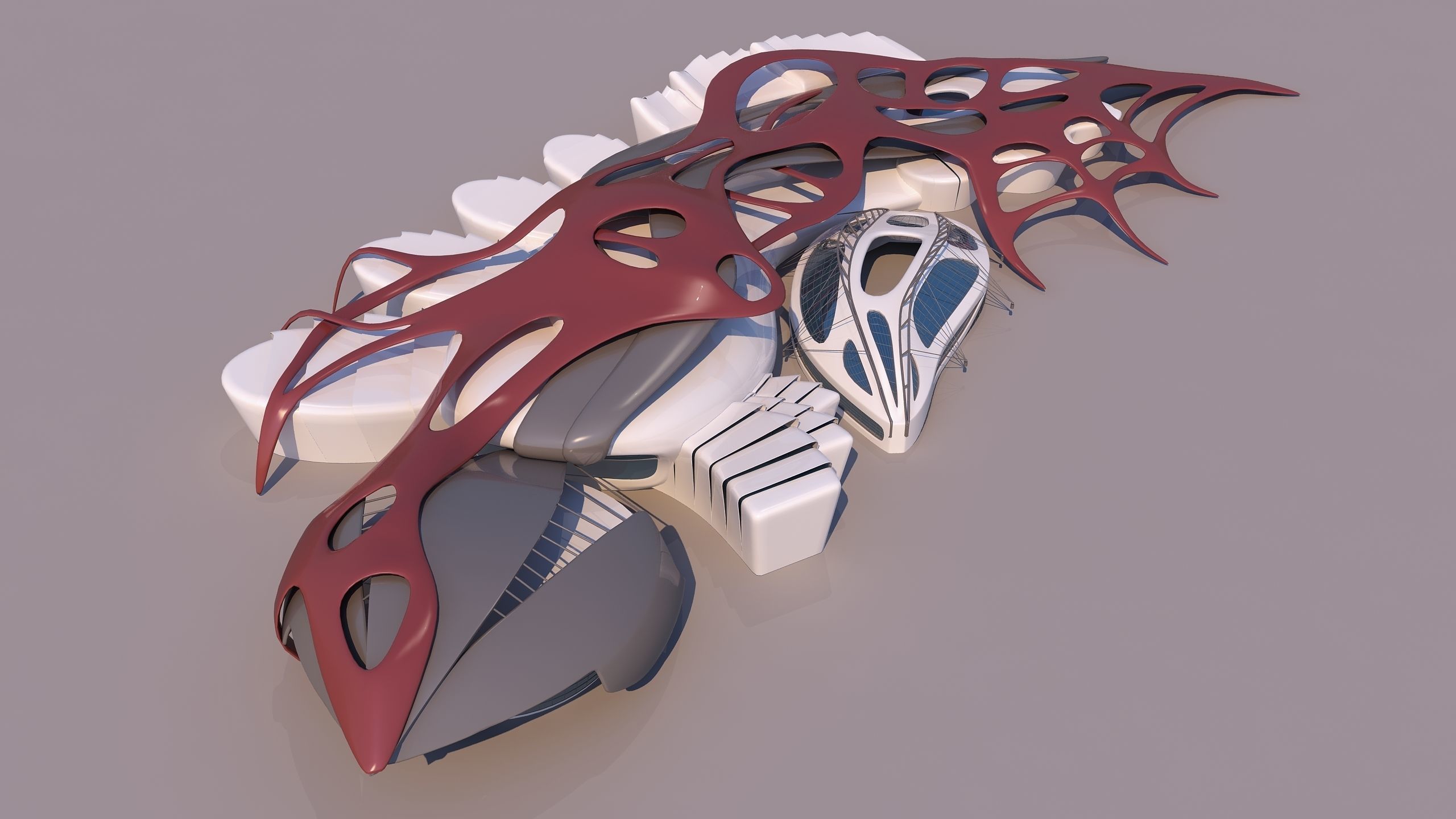 0121 - Organic Building 3D model_1