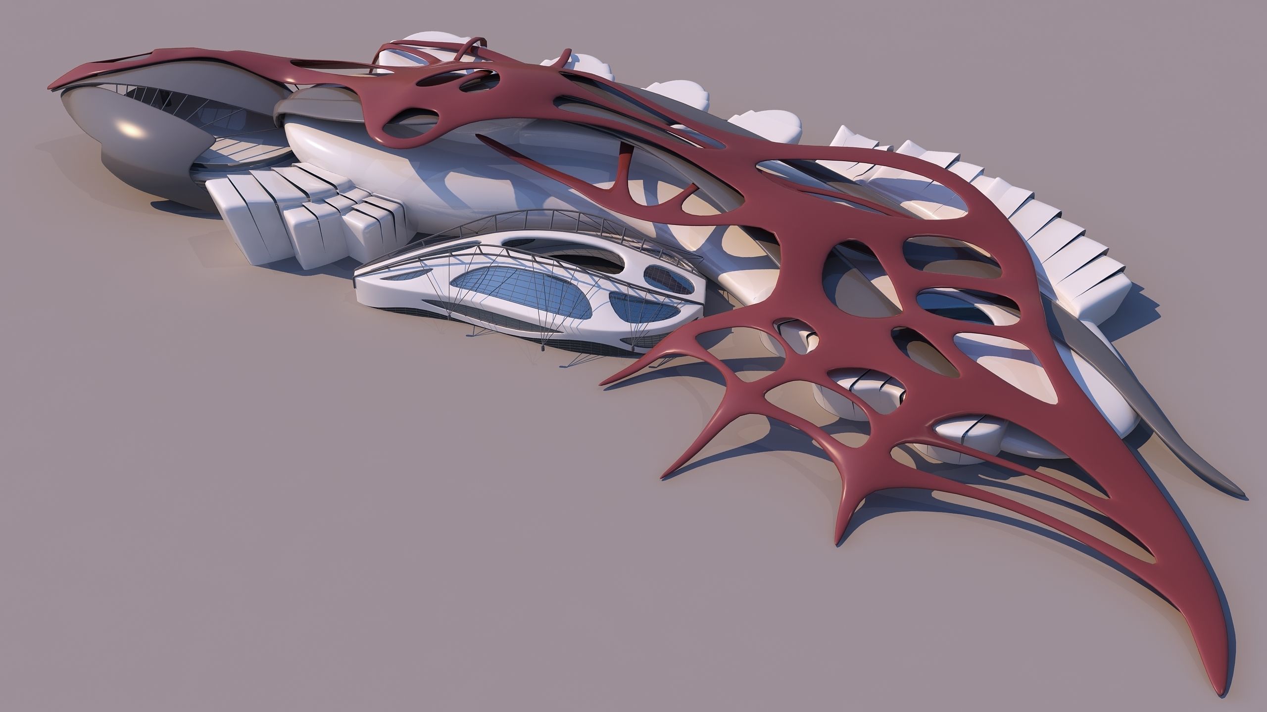 0121 - Organic Building 3D model_2