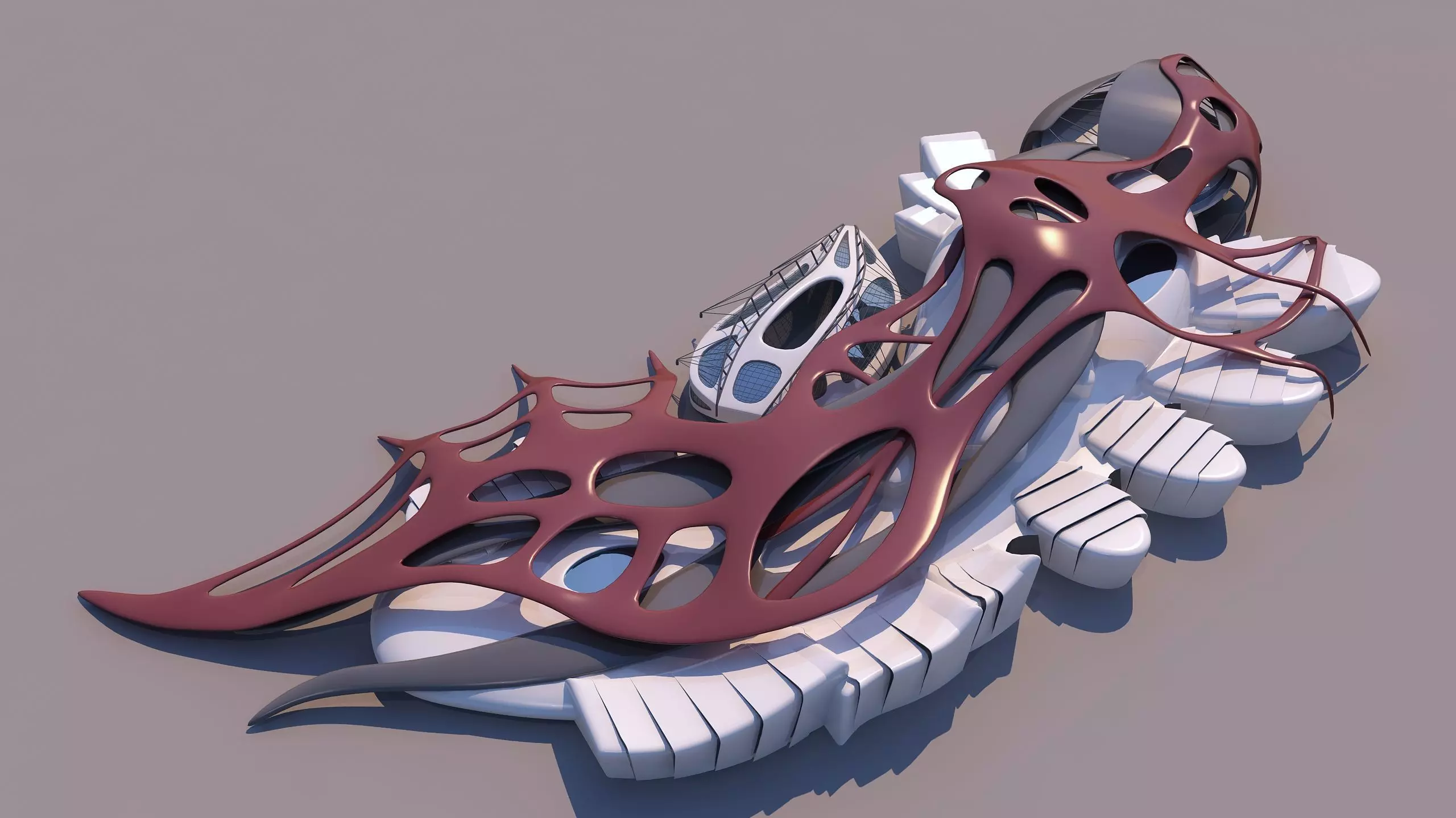 0121 - Organic Building 3D model_0