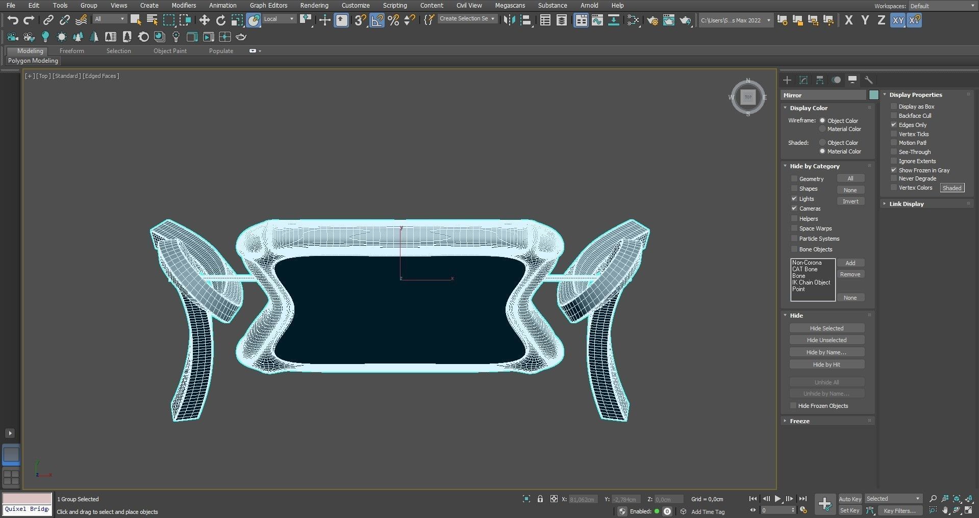Retro Cheval Glass Free 3D model_6