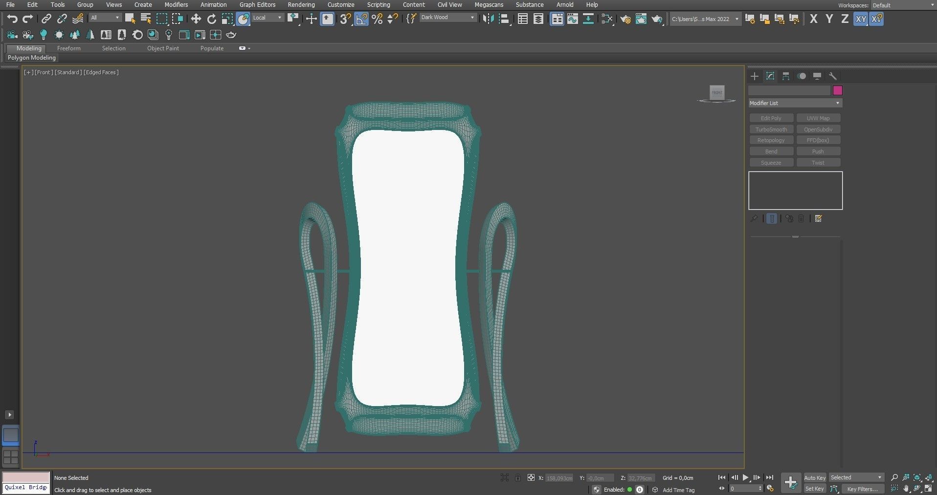 Retro Cheval Glass Free 3D model_5